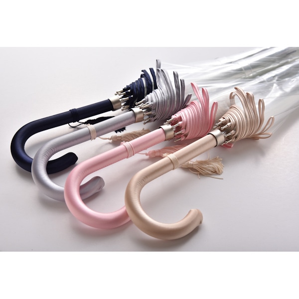 縁結 えんゆう ホワイトローズ 透明ビニール傘 園遊会 特別仕様