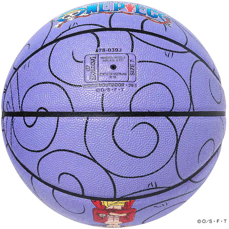 バスケットボール 7号 ルフィ ONE PIECE ゴムゴムの実 パープル