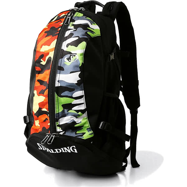 スポルディング(SPALDING)ケイジャー マルチカモ グリーン×オレンジ 32L 40-007MGO バスケットボール リ… バスケットボール バッグ ケイジャー マルチカモ グリーン オレンジ 40