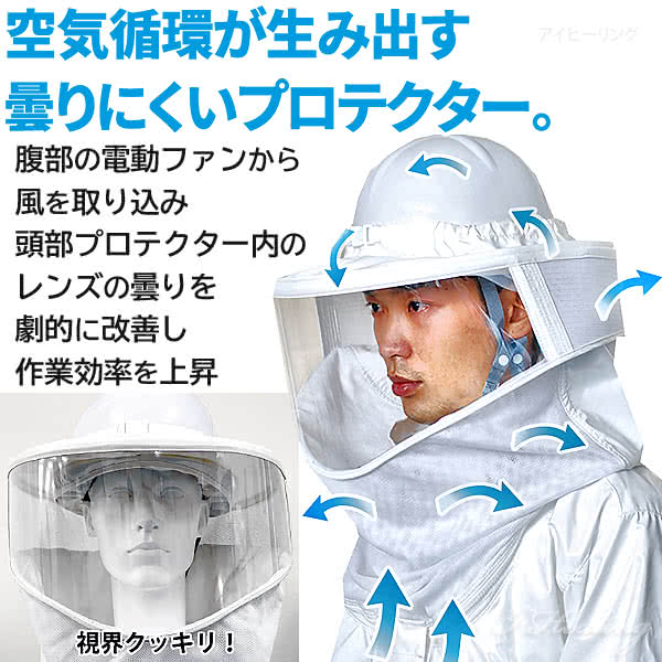 空調ファン付 蜂防護服 ラプター3 ゲイル GALE V-1200 業務用