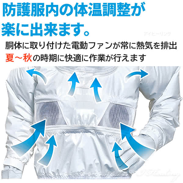 空調ファン付 蜂防護服 ラプター3 ゲイル GALE V-1200 業務用