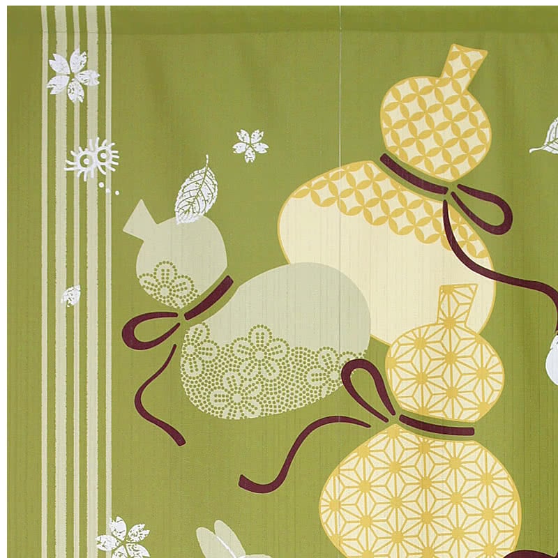 ふくまねきトトロのれん ひょうたん 85×150cm ロング 福をまねく