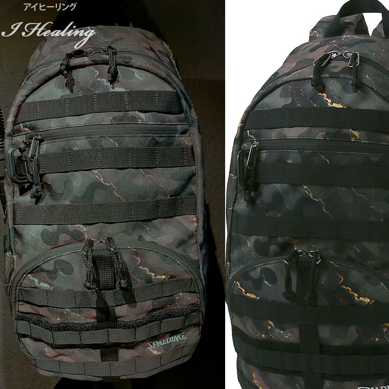 SPALDING ハーフデイ コマンダー カモ バスケットボールリュック バッグ スポルディング ハーフデイ コマンダー カモ バスケ バッグ