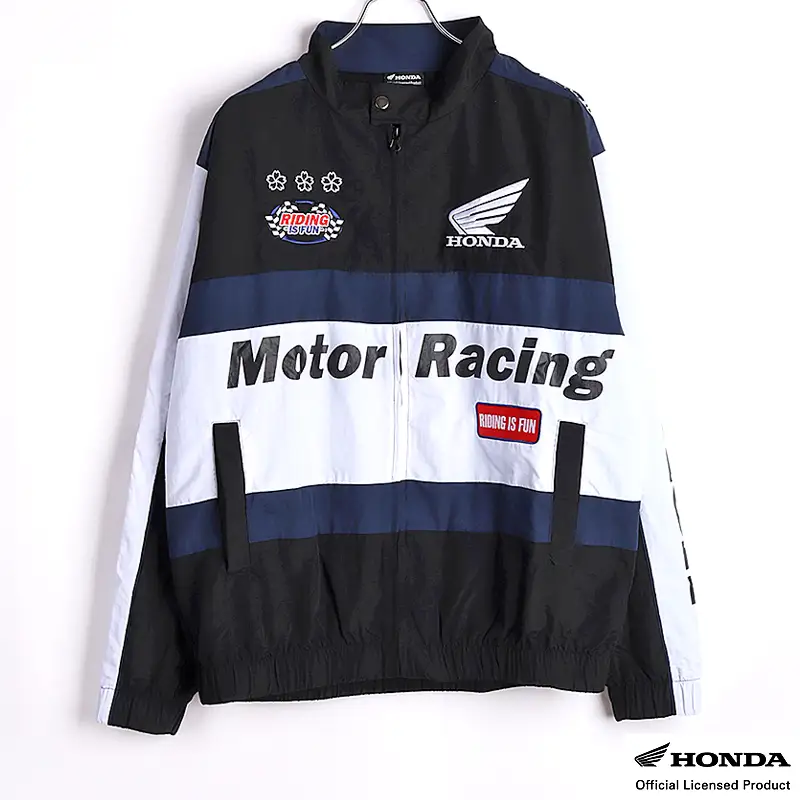 HONDA×百花繚乱 レーシングブルゾン ブラック ネイビー 刺繍