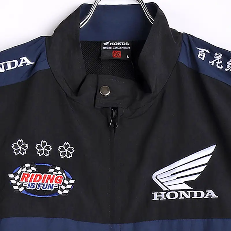 HONDA×百花繚乱 レーシングブルゾン ブラック ネイビー 刺繍
