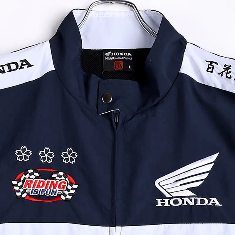 HONDA×百花繚乱 レーシングブルゾン ネイビー ホワイト 刺繍
