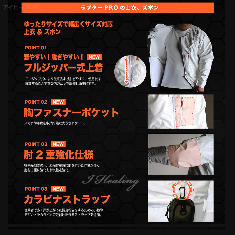 蜂防護服 ラプターPRO 収納バッグ付セット 上位モデル V-3700 ラプター