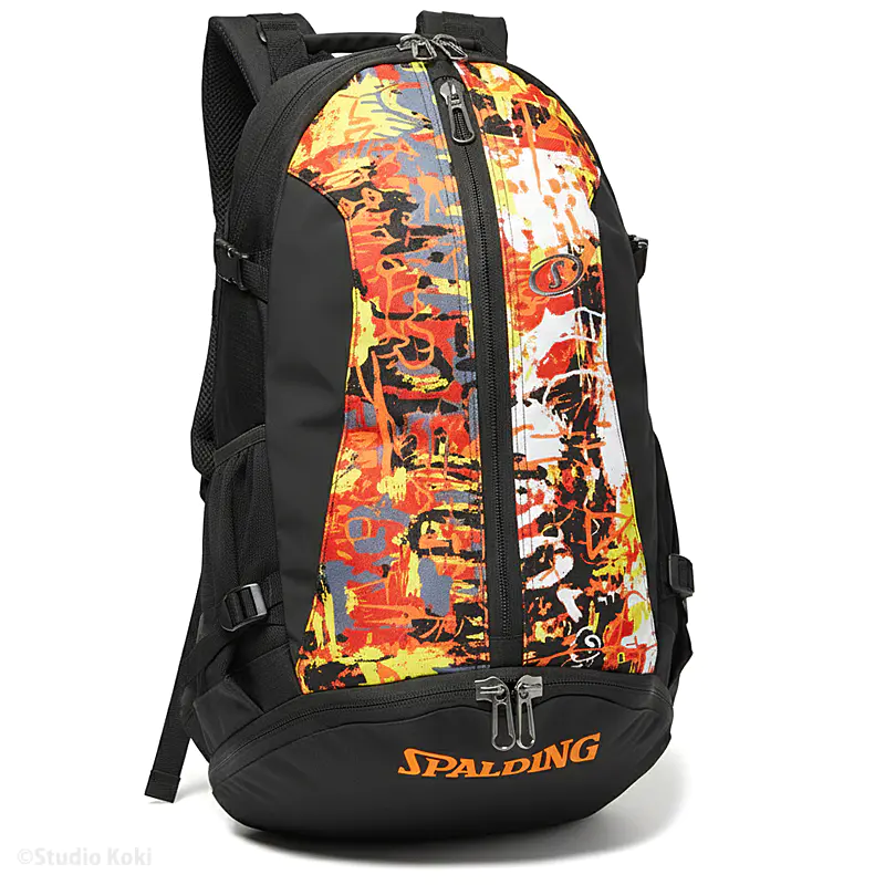 ケイジャー グラフィティ オレンジ×レッド バスケットボール バッグ 40