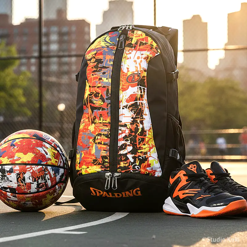 新品 スポルディング バスケットボール リュック ケイジャー オレンジ 32L ケイジャー グラフィティ オレンジ×レッド バスケットボール バッグ 40