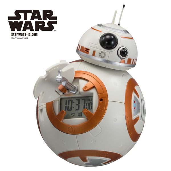 スターウォーズ　アクションクロック（目覚まし時計） 即納！ リズム時計 スターウォーズ目覚まし時計/BB-8 アクション