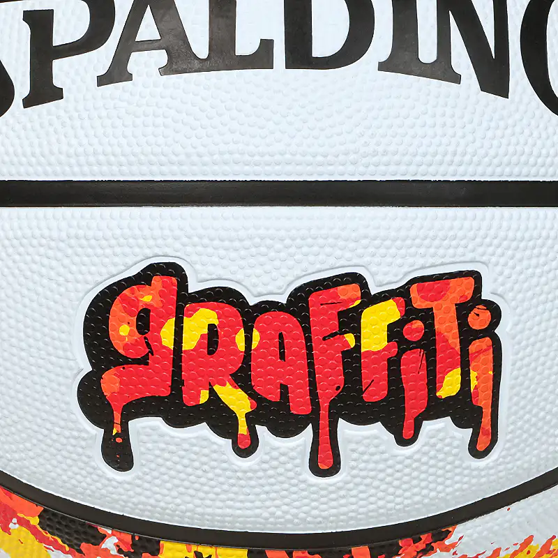 バスケットボール 7号 グラフィティ オレンジ×レッド ラバー 85-264J