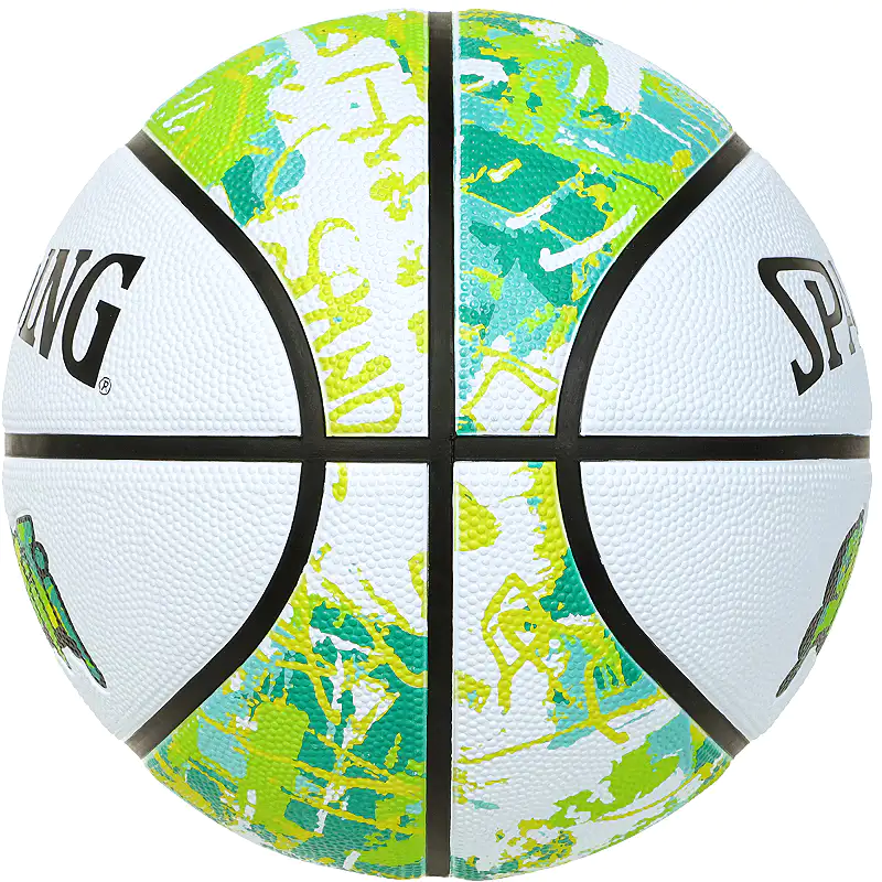 バスケットボール 7号 グラフィティ グリーン×イエロー ラバー 85-266J