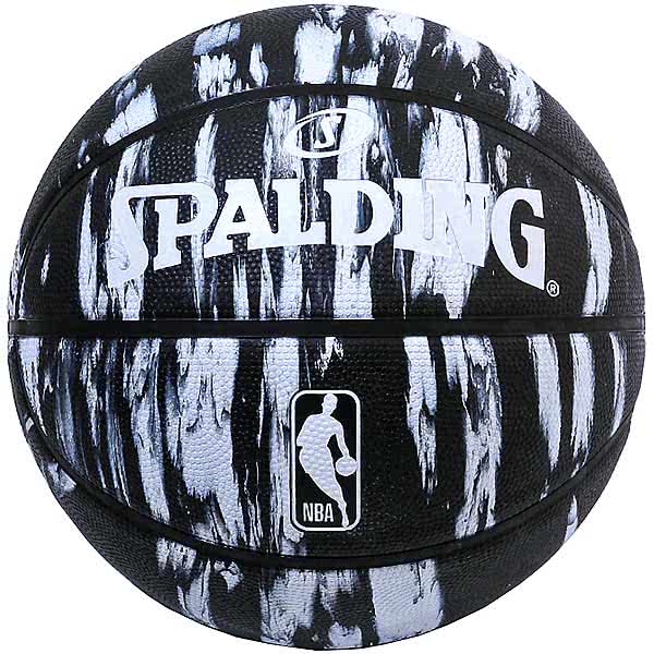 スポルディング バスケットボール 7号 NBAロゴ マーブル ブラック バスケ 84-093J ゴム 外用ラバー SPALDING 通販 本店 公式