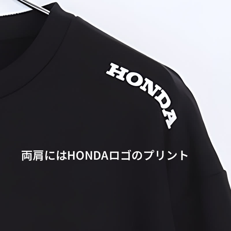 HONDA×MONSTER WORLD トレーナー B ブラック 刺繍 スウェット