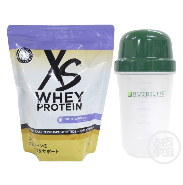 アムウェイ プロテインシェーカー ＆ ＸＳ ホエイプロテイン リッチバニラ 465g 賞味期限：半年以上