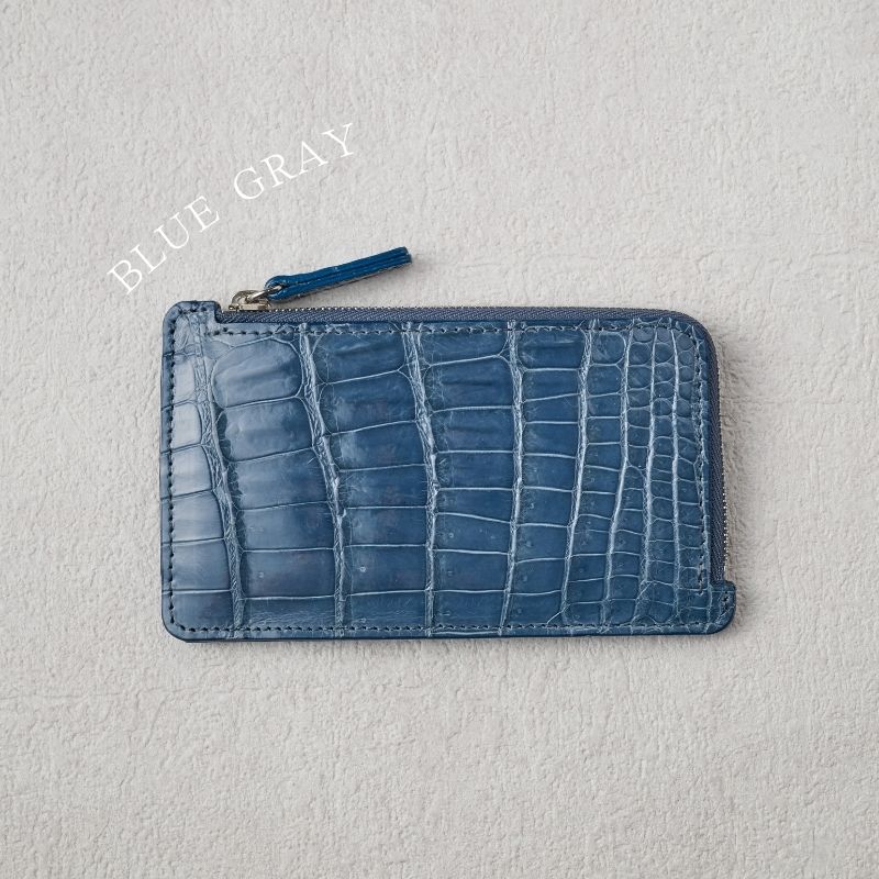 Ayumu-渉-（L字ファスナーフラグメントケース） マットクロコダイル/滲