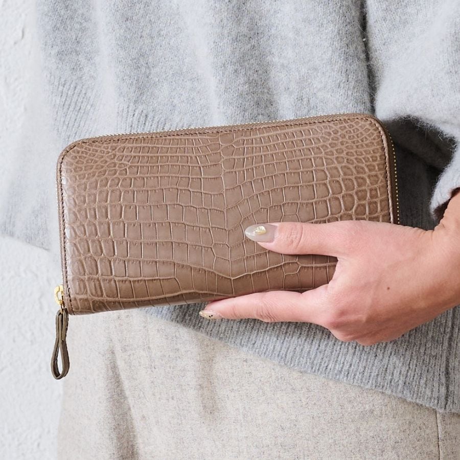 Michi-満-（ラウンドファスナー長財布）シャイニングクロコダイル/澄輝