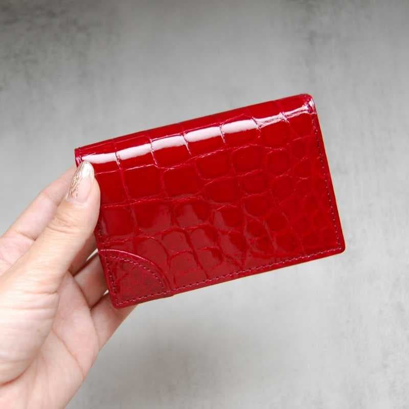 Sou-添-（名刺入れ） シャイニングクロコダイル/澄輝 日本製 Crocodile