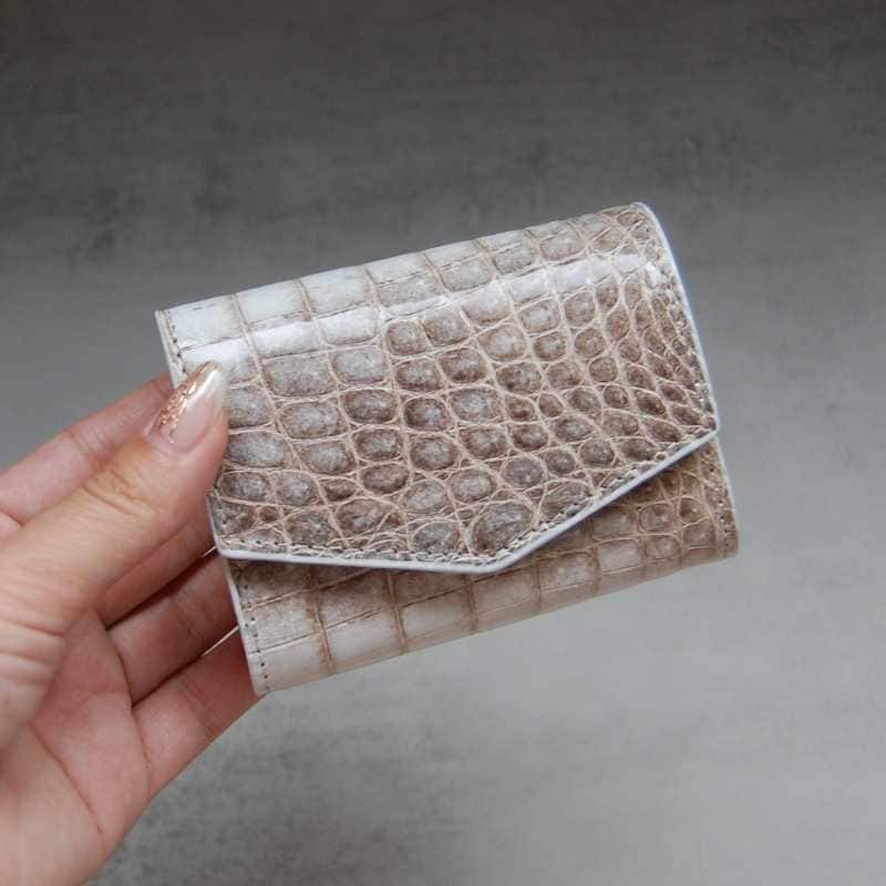 Jun-洵-（軽量三つ折り財布） シャイニングクロコダイル/渓霧