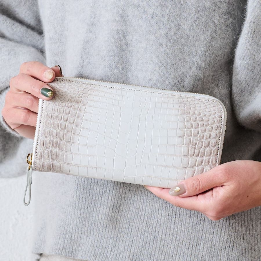 Michi-満-（ラウンドファスナー長財布）シャイニングクロコダイル/澄輝