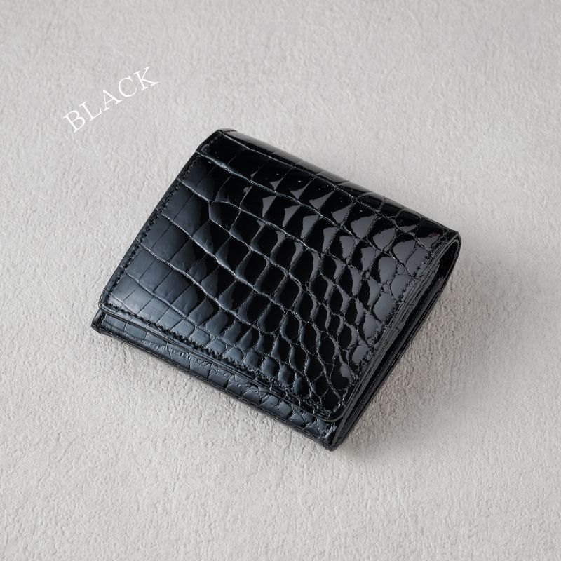 Tou-澄-（二つ折り財布） マットクロコダイル/滲雅（ボルドー） 日本製