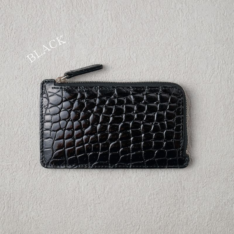 お値下げ⭐︎イルビゾンテ ケース　L字ファスナー　クロコ ロングウォレット | クロコ エンボスドレザー | クロコ エンボスド