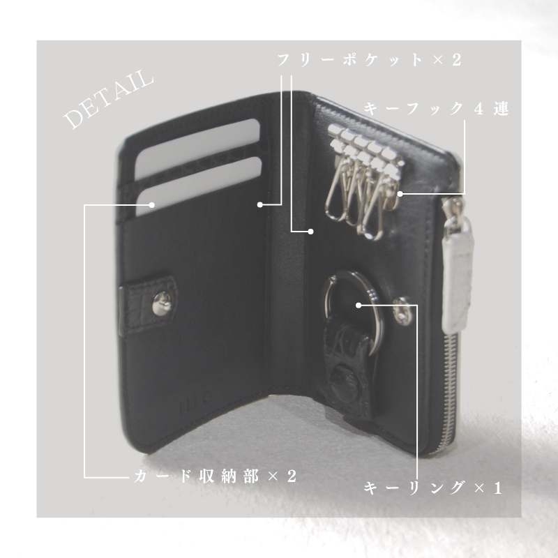 【未使用】限定値下げ　ヒマラヤ　クロコダイル　ケース　　財布 Gen-源-（ウォレット＆キーケース） マットクロコダイル/渓霧