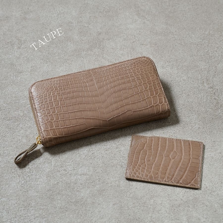 Michi-満-（ラウンドファスナー長財布）マットクロコダイル/滲雅 