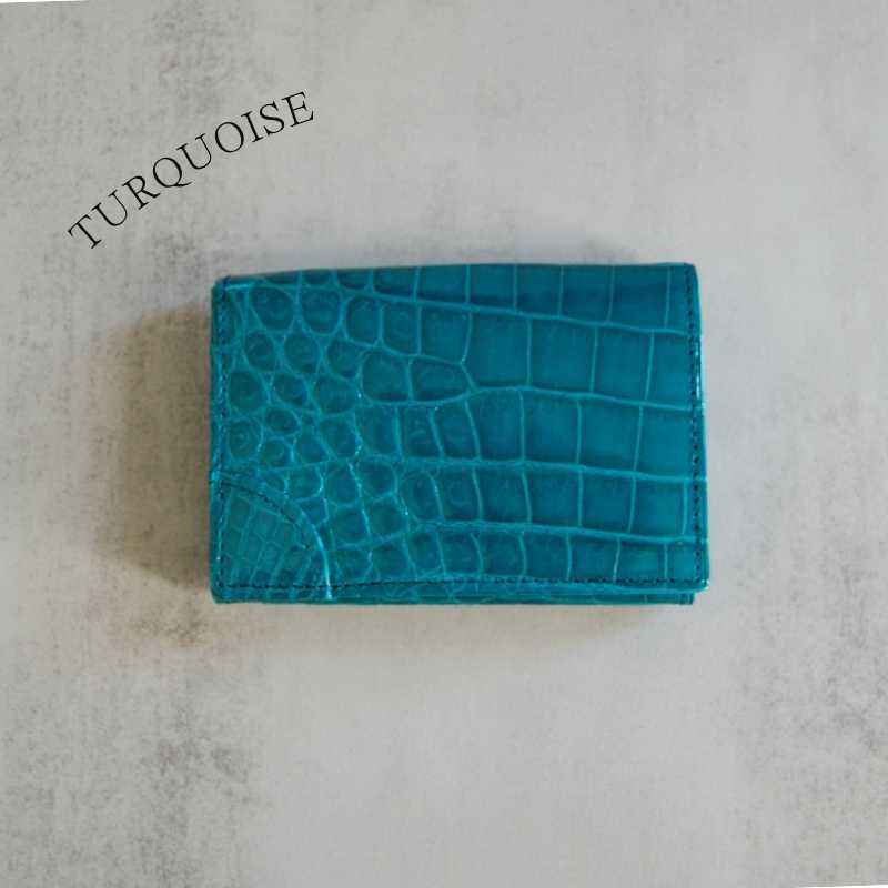 Sou-添-（名刺入れ） シャイニングクロコダイル/澄輝（ネイビー） 日本