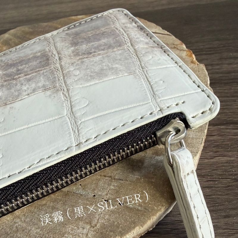 Ayumu-渉-（L字ファスナーフラグメントケース） マットクロコダイル/渓