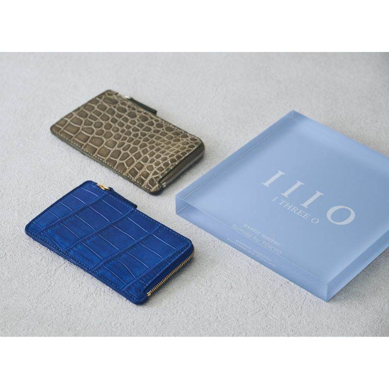 Ayumu-渉-（L字ファスナーフラグメントケース） マットクロコダイル/渓