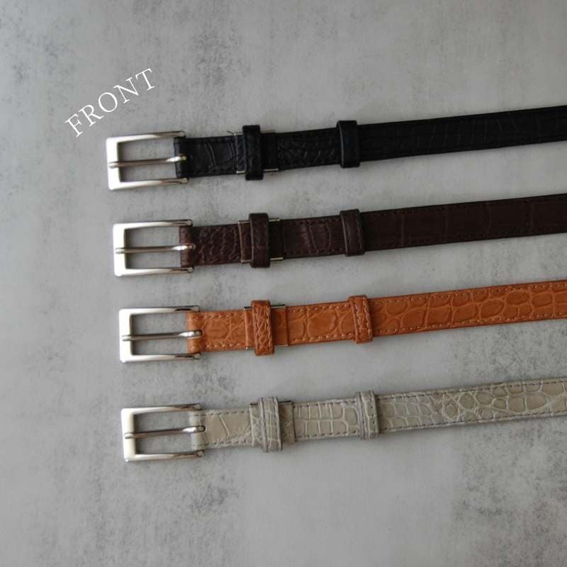 BARIONIクロコダイルベルトMADE IN ITALY ユナイテッドアローズ 別注】＜Anderson's＞ クロコダイルレザー ベルト