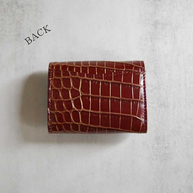 マットクロコダイル　ハンドバッグ　ボルドー クロコダイル マット ハンドバッグ フランス 社製 原皮 レディース