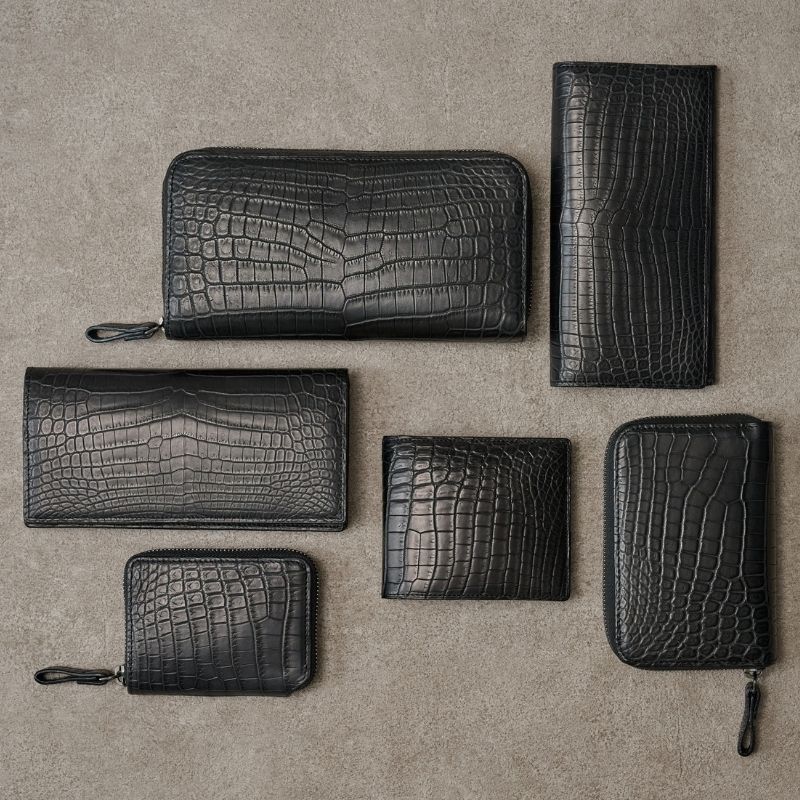 SHIRUSHI-紋- 束入れ【SLIM】長財布 マットクロコダイル/滲雅