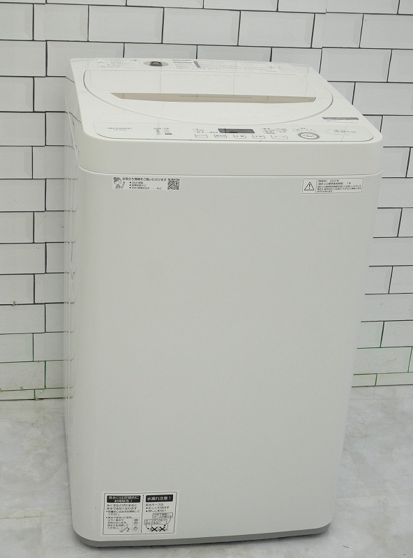 福岡市内配送設置無料 シャープ 全自動洗濯機 4.5Kgタイプ ベージュ ES