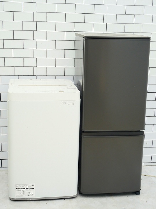 146L、4.5Kg◇22年、21年◇三菱、シャープ製◇（冷蔵庫、洗濯機）中古 