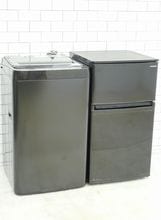 85L、5.5kg◆25年、25年◆ヤマダ、ヤマダ製◆（冷蔵庫、洗濯機）中古家電2点セット