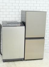 135L、6kg◆22年、19年◆アクア、アズマ製◆（冷蔵庫、洗濯機）中古家電2点セット