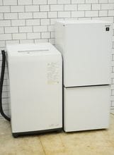 137L、4.5kg◆19年、22年◆シャープ、東芝製◆（冷蔵庫、洗濯機）中古家電2点セット
