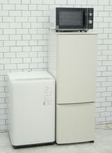 168L、5kg/23年、23年、20年製/三菱、パナソニック、東芝製/（冷蔵庫、洗濯機、フラット型電子レンジ）中古家電3点セット