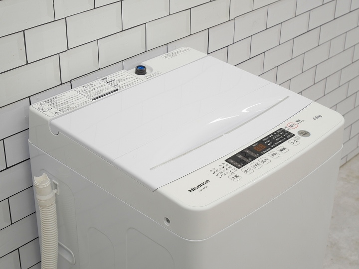 ハイセンス製2024年式4.5kg中古全自動洗濯機 HW-K45E