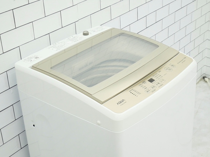 【中古】アクア洗濯機 7Kg 2025年式2510041539 アクア製2022年製7kg中古全自動洗濯機 AQW-S7MBK