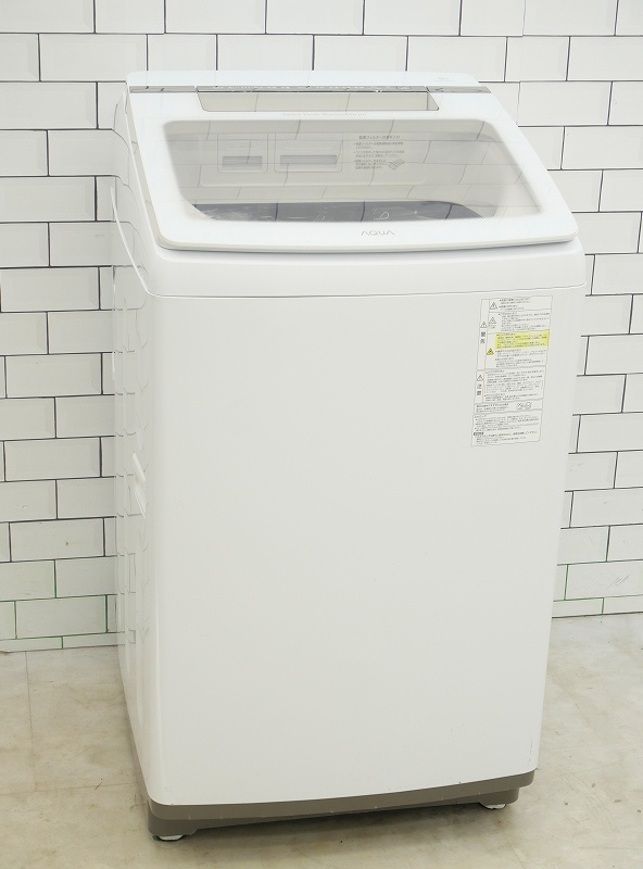 F1529 洗濯機 AQUA AQW-GTW90G 2018年製 9㎏ 送料B 札幌 プラクラ南9条店