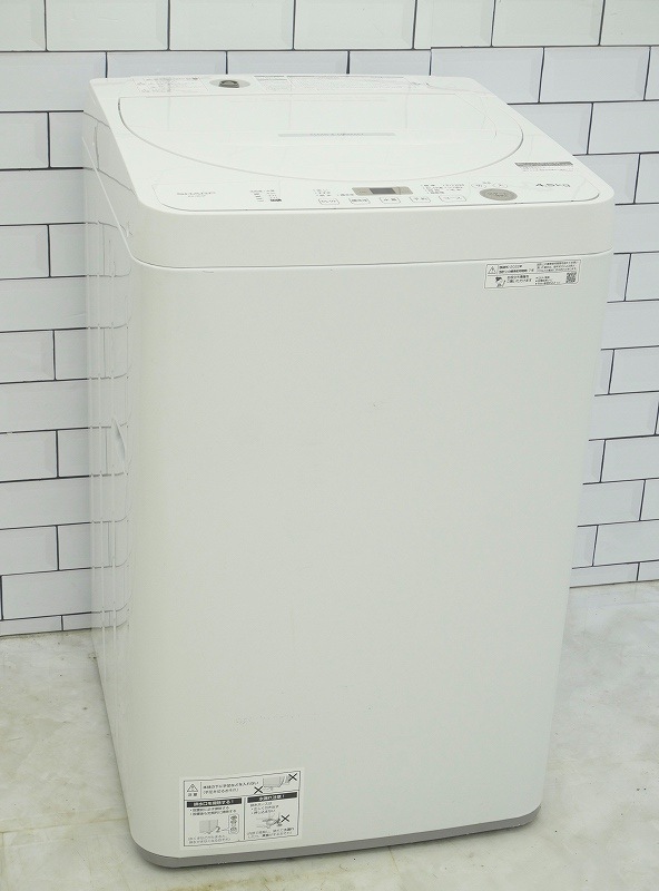 S334 ⭐ SHARP 洗濯機 （4.5㎏）22年製 ES-GE4F-C ⭐ 動作確認済⭐ クリーニング済 S334 ⭐ SHARP 洗濯機 （4.5㎏）22年製 ES-GE4F-C ⭐ 動作確認済