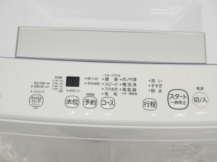 ㉙【税込み】美品 東芝 4.5kg 全自動洗濯機 AW-45M9 2021年製【PayPay