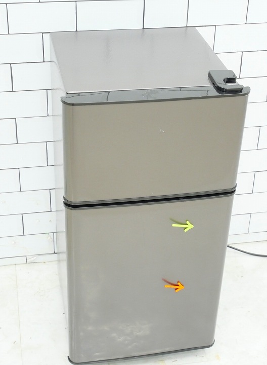 TE-RE001 60L シルバー 2ドア冷凍庫 天瞳2024年式60L中古冷凍冷蔵庫 TE-RE001