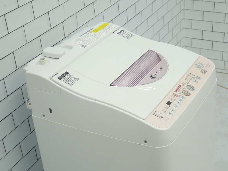 シャープ製2014年式5.5kg中古洗濯乾燥機 ES-T55E7-P 
