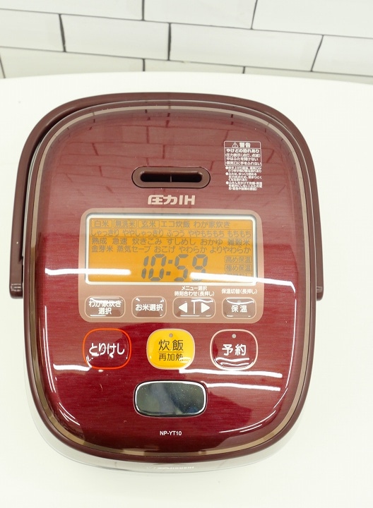 象印製2018年式中古圧力IH炊飯器1.0L（5.5合） NP-YT10