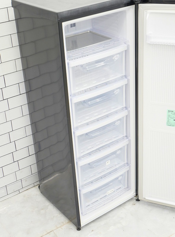 中古美品】2019年製 MITSUBISHI ノンフロン 冷凍庫 MF-U14D-B 144L