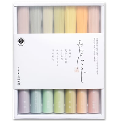 三輪そうめん小西　みわのにじ　350G　紙箱入り